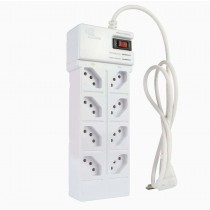 CLAMPER MULTI PROTEÇÃO CONTRA RAIOS E SURTOS DPS C/ FILTRO DE LINHA 8 TOMADAS 10A BRANCO