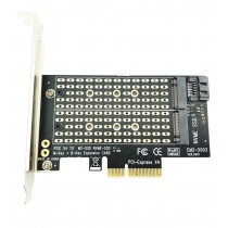ADAPTADOR PLACA SLOT PCI-E 4X DUPLO PARA SSD M.2 NVME - SU-EM2-5003+2U