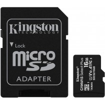 CARTAO DE MEMORIA MICROSD KINGSTON CANVAS SELECT PLUS COM ADAPTADOR 16GB 100MB/S SDCS2/16GB