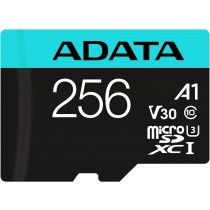 CARTAO DE MEMORIA MICROSD CLASS10 ADATA PREMIER PRO V30 256GB 100MB/S AUSDX256GUI3V30SA2-RA1