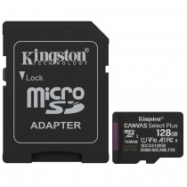 CARTAO DE MEMORIA MICROSD KINGSTON CANVAS SELECT PLUS U1 V10 A1 C/ ADAPTADOR 128GB 150MB/S SDCS3/128GB
