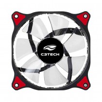 COOLER FAN P/GABINETE 120x120x25 30 LEDS VERMELHO C3 TECH F7-L130RD 
