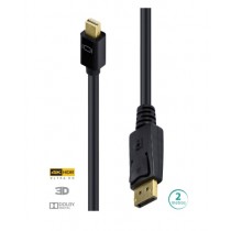CABO DISPLAYPORTx MINI DISPLAYPORT U. HD 4K 1.3V 120HZ 2m VINIK DPMDP13-2 29267
