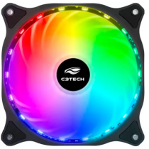 COOLER FAN P/GABINETE 120x120x25 18 LEDS RGB C3 TECH  F9-L150RGB