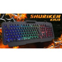 TECLADO GAMER SHURIKEN SEMI MECANICO USB K-MEX KM-J9 