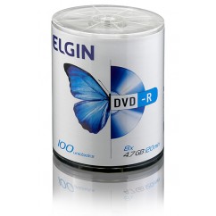 DVD-R 4,7 GB 120 MIN 16X EMBALAGEM C/100 ELGIN