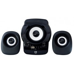 CAIXA DE SOM COM SUBWOOFER C3 TECH 2.1 COM RADIO FM MICRO SD USB SP-10BK 9W RMS