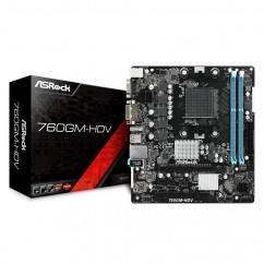 PLACA MAE P/ AMD AM3+ ASROCK HDMI/VGA/DVI/USB2.0 ATE 125W 760GM-HDV 