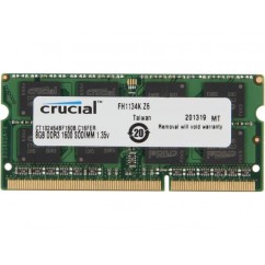 MEMORIA CRUCIAL 8GB 1600MHZ DDR3L 1.35V CL11 P/ NOTEBOOK CT102464BF160B BY MICRON