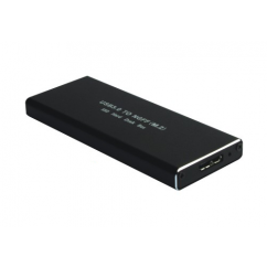 CASE/GAVETA PARA SSD M.2 SATA SATELLITE USB 3.0 AX-203S PRETO   ***NÃO SUPORTA O M.2 NVME***