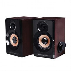 CAIXA DE SOM 2.0 6W RMS MADEIRA USB MULTILASER SP261 