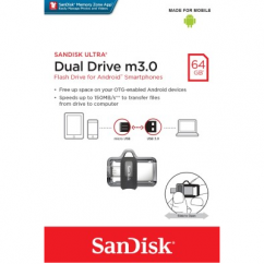 PEN DRIVE 64GB MICROUSB  USB 3.0 SANDISK P SMARTPHONE ULTRA DUAL DRIVE SDDD3-064G-G46
