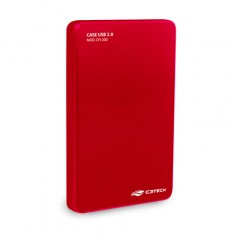 GAVETA/CASE HD/SSD 2.5" USB 2.0 VERMELHO CH-200RD C3 TECH