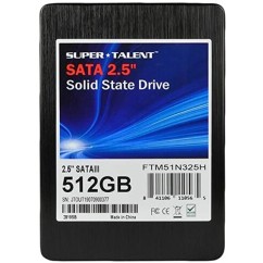 HD SSD 512GB SUPER TALENT SATA 3.0 (6 GB/S) LEITURA: 530MB/S E GRAVAÇÃO: 450MB/S FTM51N325H - OEM, Caixa Parda Vem em Pack