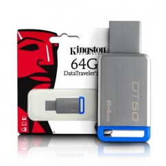 PEN DRIVE KINGSTON DATATRAVELER USB 3.1 64GB DT50/64GB - METAL/AZUL