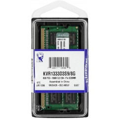 MEMORIA KINGSTON 8GB 1333MHZ DDR3 P/ NOTEBOOK - KVR1333D3S9/8G