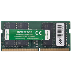 MEMORIA P/ NOTEBOOK SODIMM MACROVIP 32GB DDR4 3200MHZ PC4 25600 CL22 260PIN 1.2V MV32S22/32