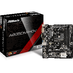 PLACA MAE MB ASROCK P/ AMD RYZEN AM4 AB350M-HDV HDMI/VGA/DVI-D/USB3 DDR4