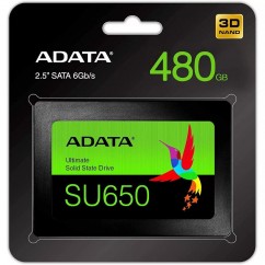 HD SSD 480GB ADATA 2.5 SU650 3D NAND LEITURA: 550MB/S E GRAVAÇÃO: 510MB/S ASU650SS-480GT-R 