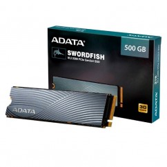 SSD M.2 PCIe NVMe 500GB ADATA Swordfish 2280 LEITURA 1800MB/S GRAVAÇÃO 1200MB/S - ASWORDFISH-500G-C