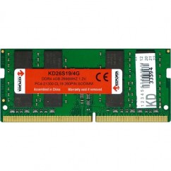 MEMORIA P/ NOTEBOOK SODIMM KEEPDATA 4GB DDR4 2666MHZ PC4 21300 CL19 260PIN 1.2V KD26S19/4G