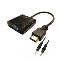 CABO ADAPTADOR CONVERSOR HDMI X VGA COM CABO DE AUDIO P2M/P2M KOLKE-600479
