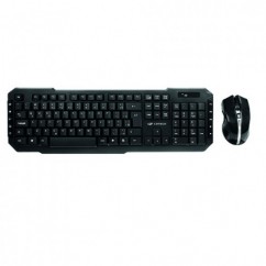 TECLADO MULTIMIDIA E MOUSE OPTICO SEM FIO PRETO K-W40BK USB C3 TECH
