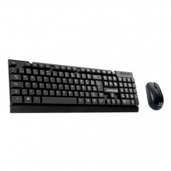 TECLADO MULTIMIDIA E MOUSE OPTICO SEM FIO PRETO K-W11BK USB C3 PLUS TECH