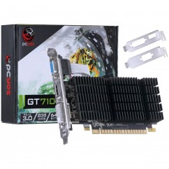 PLACA DE VIDEO PCI-E NVIDIA GT 710 2GB DDR3 64B PCYES PJ7106402D3LP 