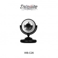 WEBCAM SATELLITE WB-C26 PRETO/PRATA C/ MICROFONE