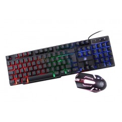 KIT COMBO TECLADO E MOUSE GAMER 1200DPI USB START PRETO 015-0052 5+