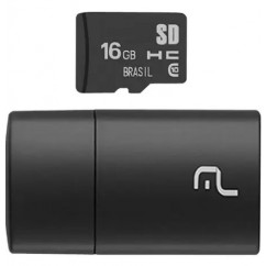 PEN DRIVE ADAPTADOR MICRO SD + CART SD 16 GB CLASS10 MULTILASER MC162