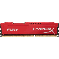 MEMORIA DDR3 8GB 1600MHZ KINGSTON HYPERX FURY CL10 RED SERIES HX316C10FR/8