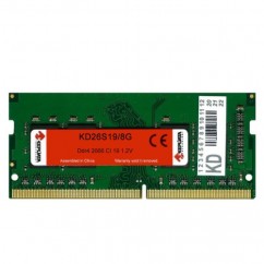 MEMORIA P/ NOTEBOOK SODIMM KEEPDATA 8GB DDR4 2666MHZ PC4 21300 CL19 260PIN 1.2V KD26S19/8G