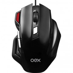 MOUSE GAMER FIRE C/ LED  3200DPI 7 BOTOES OEX MS304
