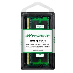 MEMORIA P/ NOTEBOOK MACROVIP 8GB DDR3 1600MHZ PC3L 12800 CL11 204PIN 1.35V MV16LS11/8 
