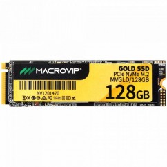 SSD M.2 PCIE NVME 128GB MACROVIP GOLD 2280 LEITURA 1810MB/S GRAVAÇÃO 610MB/S - MVGLD/128GB