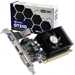 PLACA DE VIDEO VGA GOLINE GEFORCE GT210 1GB 64BITS DDR3 DVI/HDMI/VGA GL-GT210