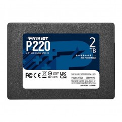 HD SSD 2TB PATRIOT 2.5 P220 SATA3 6 GB/S LEITURA 550MB/S E GRAVACAO 490MB/S P220S2TB25