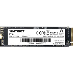 SSD M.2 PCIe NVMe 240GB PATRIOT P310 2280 LEITURA 1700MB/S GRAVAÇÃO 1000MB/S - P310P240GM28  Cód. 3196