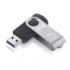 PEN DRIVE 32 GB TWIST PRETO USB 3.0 MULTILASER PD989 