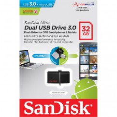 PEN DRIVE ULTRA DUAL DRIVE SANDISK 3.0 32GB SDDD2-032G-G46 