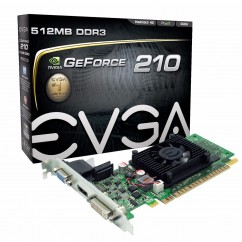 PLACA DE VIDEO VGA EVGA GEFORCE GT 210 1GB DDR3 PCI-E 2.0 01G-P3-1312-LR 