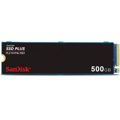 SSD M.2 PCIe NVMe 500GB SANDISK SSD PLUS, M.2 2280, Gen3, LEITURA 2400 MB/S, GRAVAÇÃO 1500 MB/S - SDSSDA3N-500G-G26