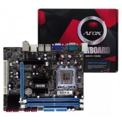 PLACA MAE MB AFOX P/ INTEL LGA 775 VGA/SOM/LAN/SERIAL DDR2 IG31-MA3  ***NOVA***