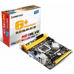 PLACA MAE BIOSTAR P/ INTEL LGA 1150 VGA/USB3.0/2XDDR3 H81MLV3
