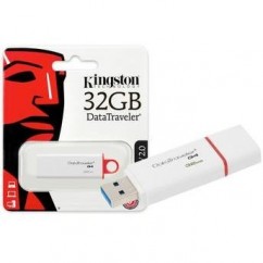 PEN DRIVE KINGSTON DATATRAVELER USB 3.0 32GB DTIG4/32GB BRANCO/VERMELHO