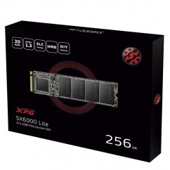 SSD M.2 NVME 1.3 256GB ADATA XPG SX6000 LITE 2280 LEITURA 1800MB/S GRAVAÇÃO 1200B/S - ASX6000LNP-256GT-C