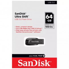 PEN DRIVE SANDISK 64GB USB 3.0 ULTRA SHIFT SDCZ410-064G-G46 Cód. 2637