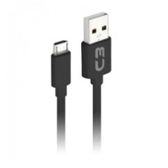 CABO MICRO USB 2.0 AM x USB 2m PRETO C3 PLUS CB-M20BK 